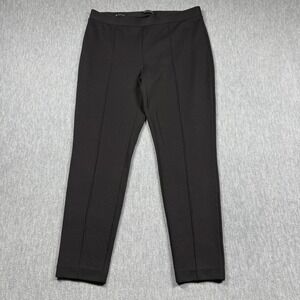 Talbots Pants Womens MP Black Skinny Ankle Textured Stretch Trousers Career Work